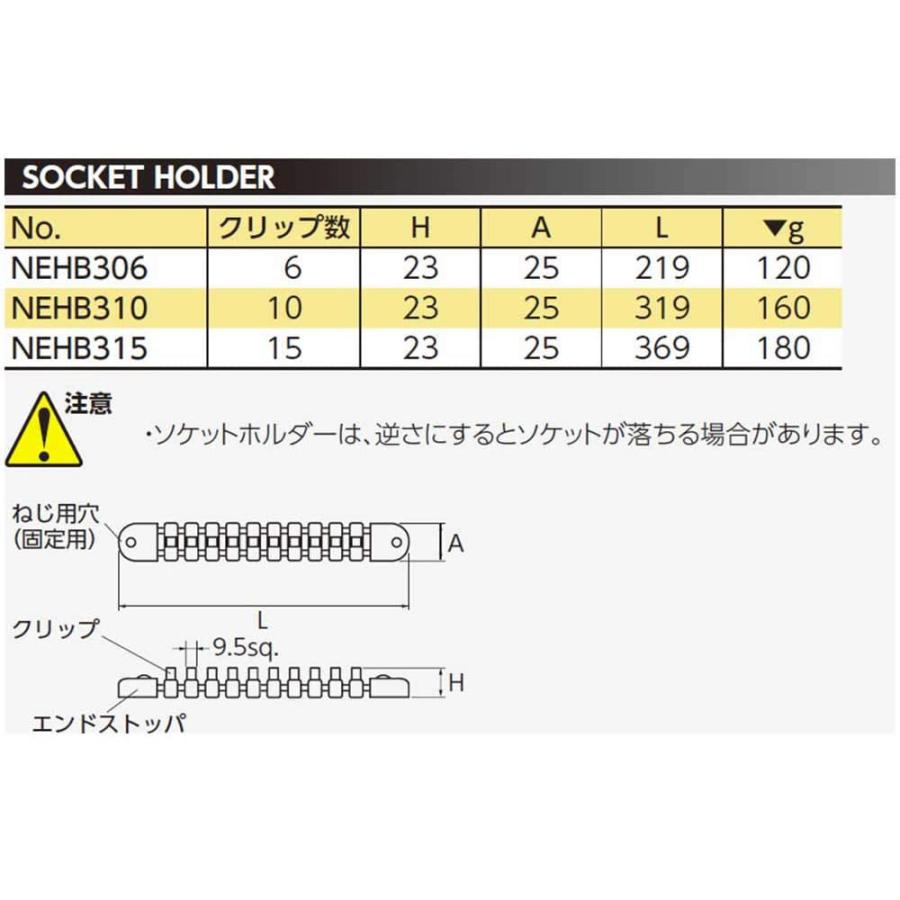 KTC 京都機械工具 NEHB306 ネプロス ソケットホルダー 送料無料