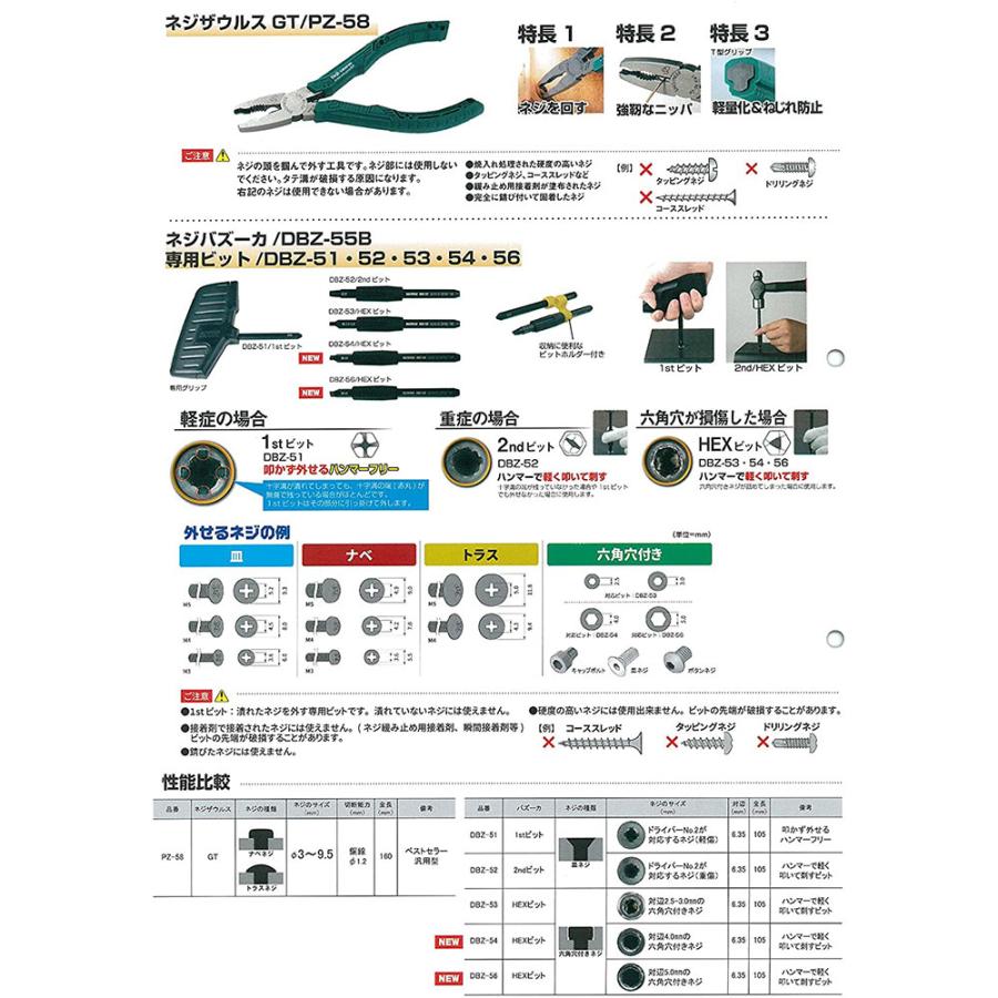 エンジニア ネジザウルスセットS ネジ外し用工具 8点組 PDS-01 工具セット 送料無料｜monopa-y｜08