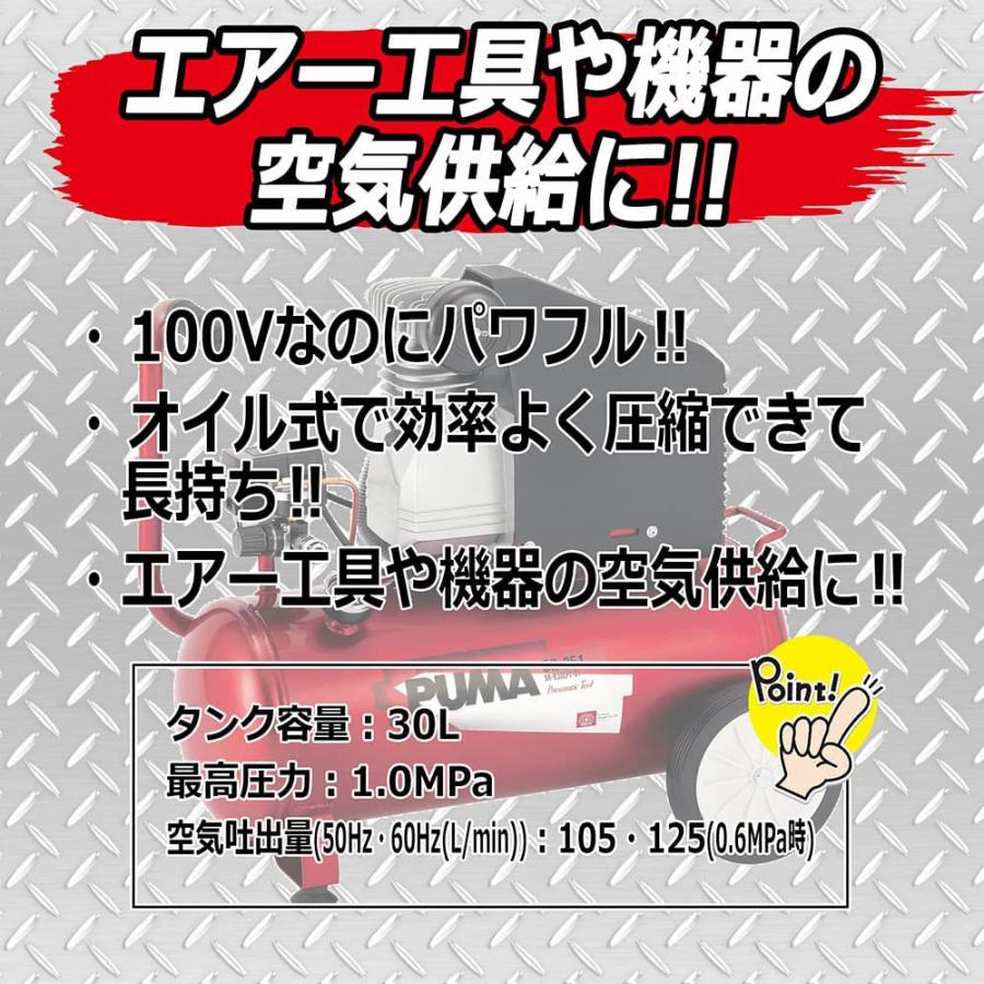 SK11 オイル式 エアーコンプレッサー SR-251 タンク容量 30L SR-B30LPT  