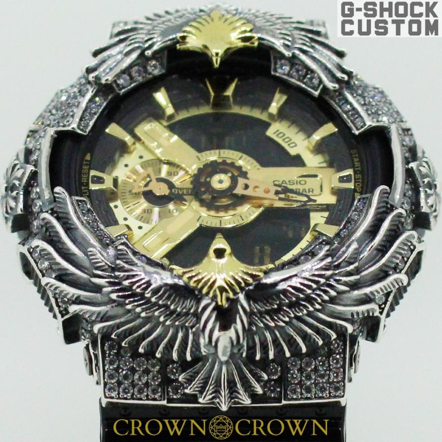 G-SHOCK ジーショック カスタム メンズ 腕時計 GA-110 GA110 GB-1 カスタムベゼル イーグル カスタム フェザー 保証付 CROWNCROWN GA110-078｜monopark｜04