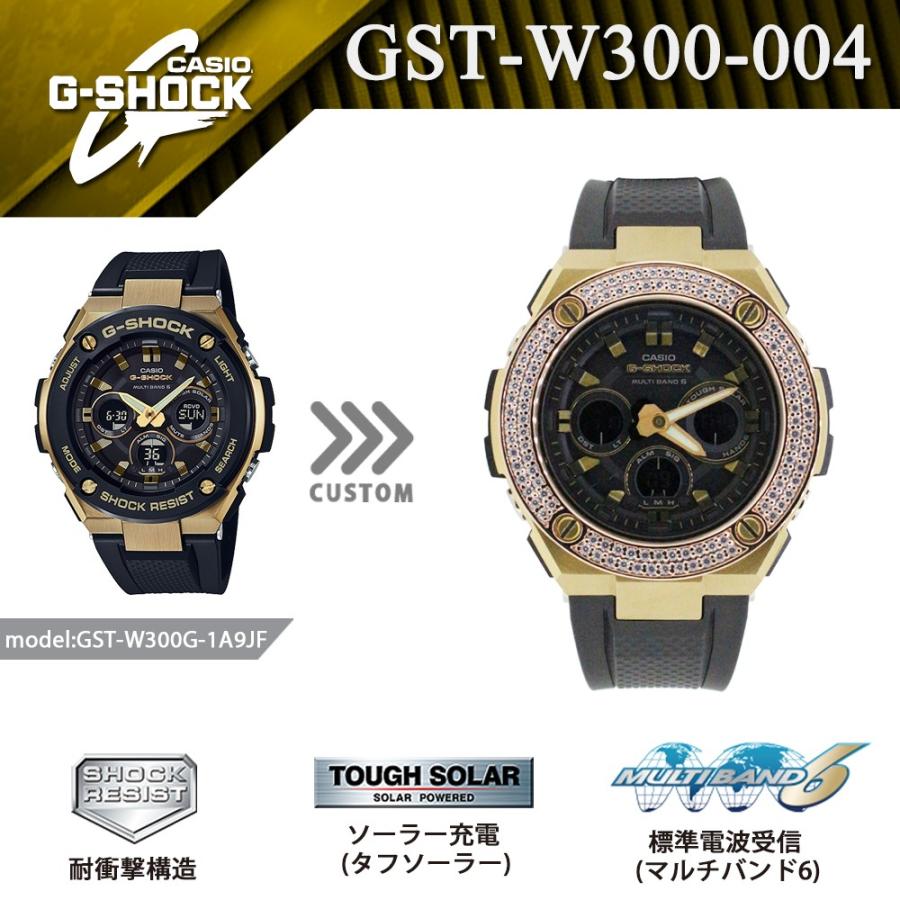 【美品】G-SHOCK　GST-W300　 電波ソーラー　カスタム　宝石 美品】G-SHOCK GST-W300 電波ソーラー カスタム 宝石 G-SHOCK