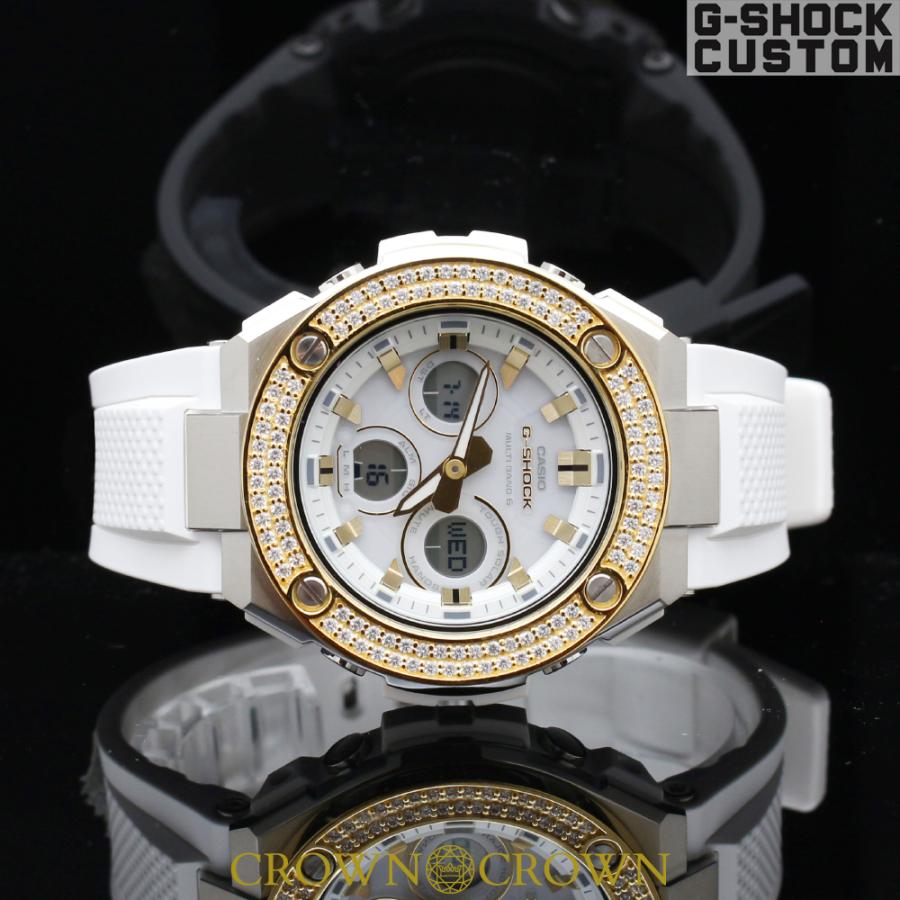 G-SHOCK CUSTOM ジーショック カスタム 腕時計 スワロフスキーキュービックジルコニア シルバー925 GST-W300-7AJF  CROWNCROWN GST-W300-005