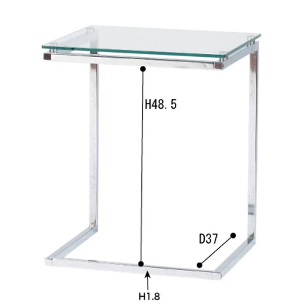 PT-15BK サイドテーブル テーブル 机 つくえ ブラック スチール シンプル 長方形 リビング 家具 インテリア 寝室 ベットサイド ガラス ガラス天板 モノクロ 黒｜monoplan｜02