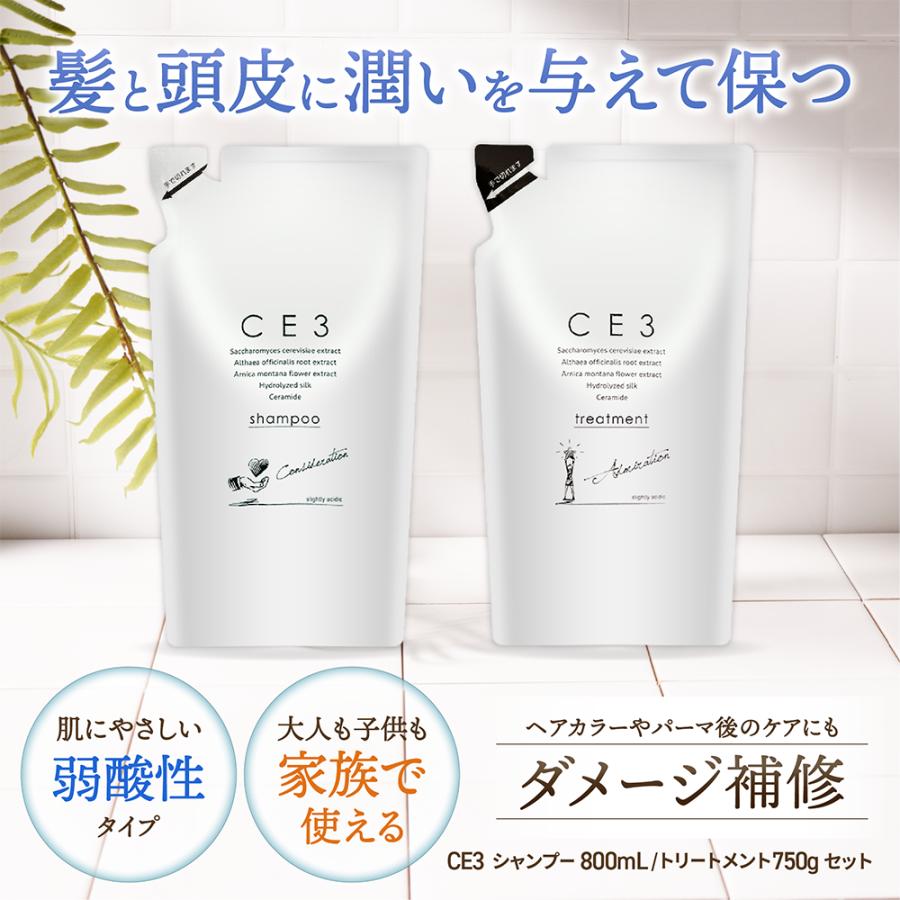 CE3 シャンプー & トリートメント セット 詰め替え 800ml 750g サロン