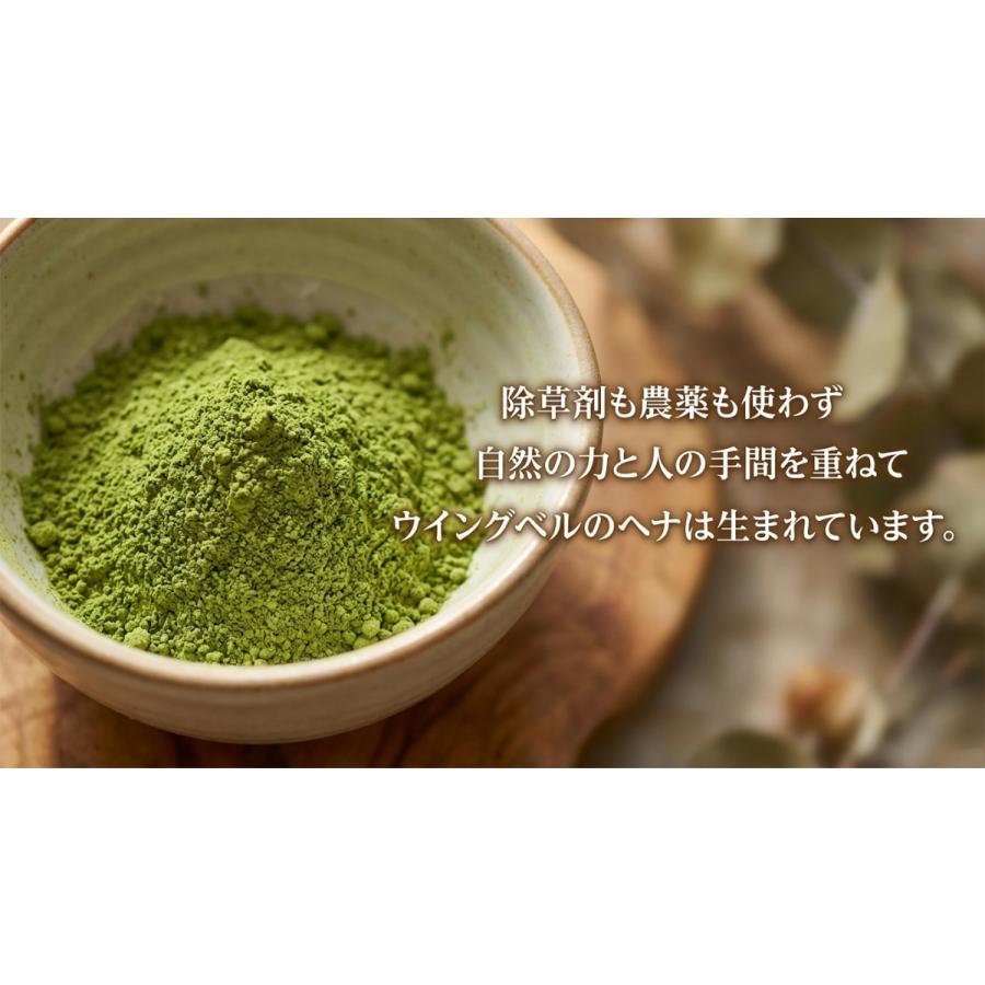 白髪染め ウイング ヘナ 100g オーガニック ヘナカラー ブラウン ヘア
