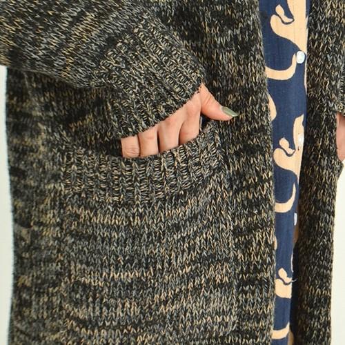 カーディガン ニットロング ミックス柄 ライトアウター ニットカーディガン 秋冬コーデ フィリル レディース 3al0055 Monopool 通販 Yahoo ショッピング