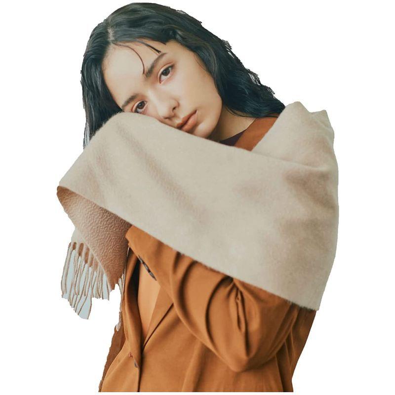 買い誠実 レディース マフラー カシミヤ100 Miel ミエル ムーンバット 無地 長さ約186cm防寒対策 幅約30cm ベージュ マフラー Eugen Santo Sh