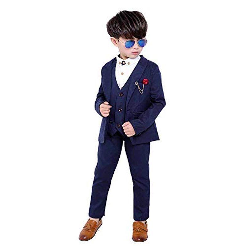 男の子フォーマルスーツ キッズスーツ かっ おしゃれ ジャケット ベスト シャツ ズボン 蝶ネクタイ ベルト ネクタイ ブローチ 8点セット その他ファッション小物 値引きする Themtransit Com