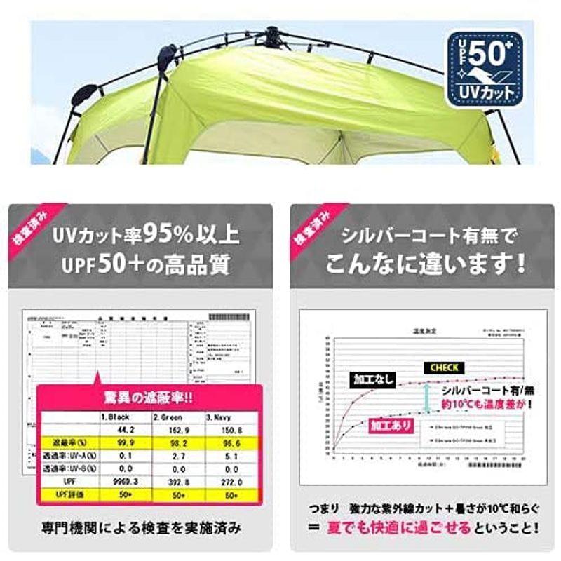 好評にて期間延長】 クイックキャンプ ワンタッチタープ 2.5m グレー QC-TP250 GY タープテント