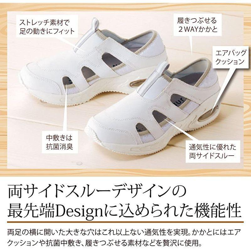 ブランアンジェ Blanc フィット2 ナースシューズ レディース 疲れにくい 通気性 スニーカー ブルー 青 24 5 人気沸騰