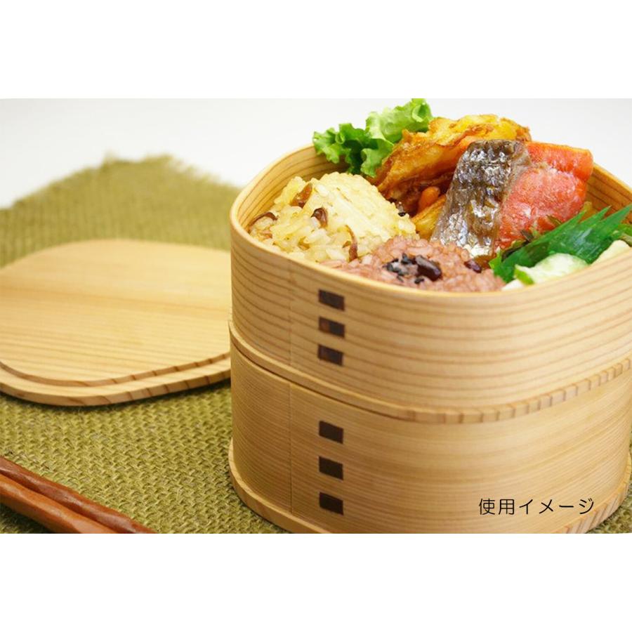 大館工芸社　曲げわっぱ　梅花弁当箱 お弁当箱 大館工芸社 曲げわっぱ 梅花 弁当箱 秋田杉 770ml 2段