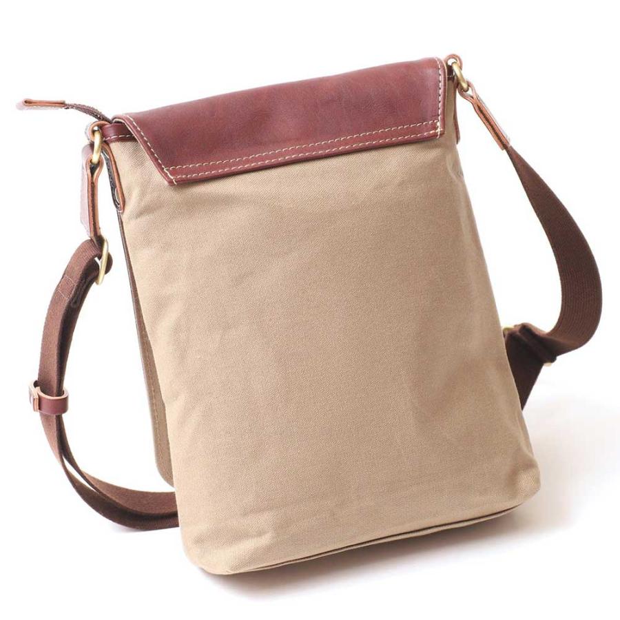 acoustic world アコースティック・ワールド FRANK フランク フラップ ショルダーバッグ Sサイズ 日本製 本革 帆布 キャメル aw00201-CA acoustic world（アコースティックワールド） 【ポイント10倍