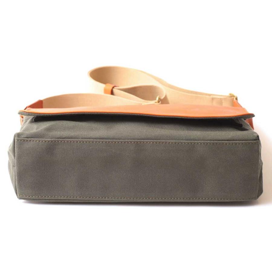 【ポイント10倍】acoustic world アコースティック・ワールド FRANK フランク フラップ ショルダーバッグ 横型 日本製 本革 帆布 ブラック aw00203-BK acoustic world（アコースティックワールド） 【ポイント10倍