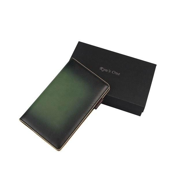 服部 RYU’S ONE リューズワン GG システム 手帳 カバー スリム 11mm 6穴 リング 本革 グリーン 154020-GR 服部 RYU'S ONE リューズワン GG システム 手帳 カバー スリム 11mm 6