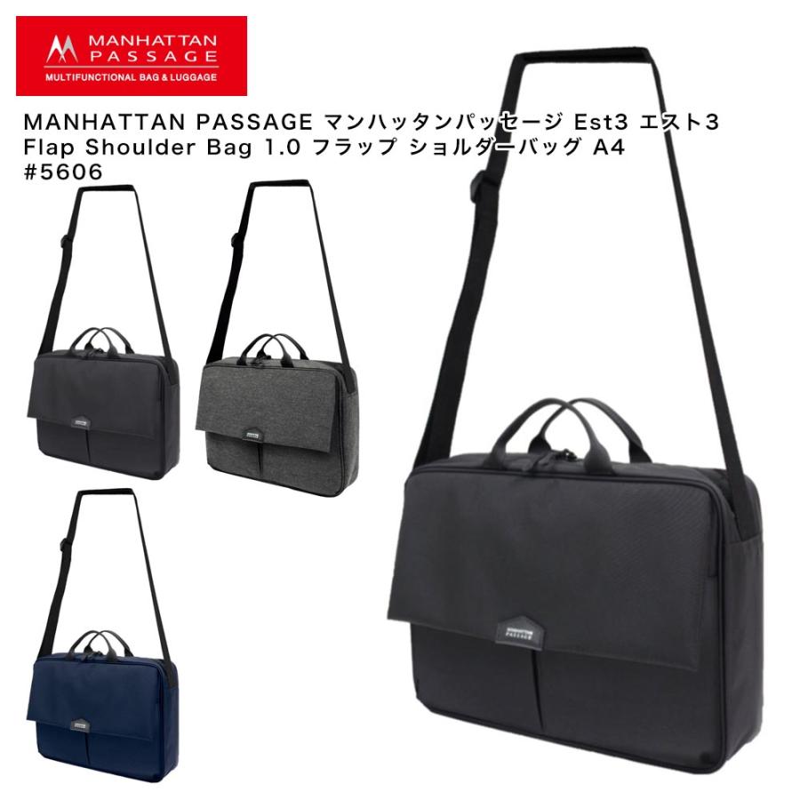 MANHATTAN PASSAGE マンハッタンパッセージ Est3 エスト3 Flap Shoulder Bag 1.0 フラップ ショルダーバッグ A4 #5606 MANHATTAN PASSAGE（マンハッタンパッセージ） Est3 エスト3 Flap