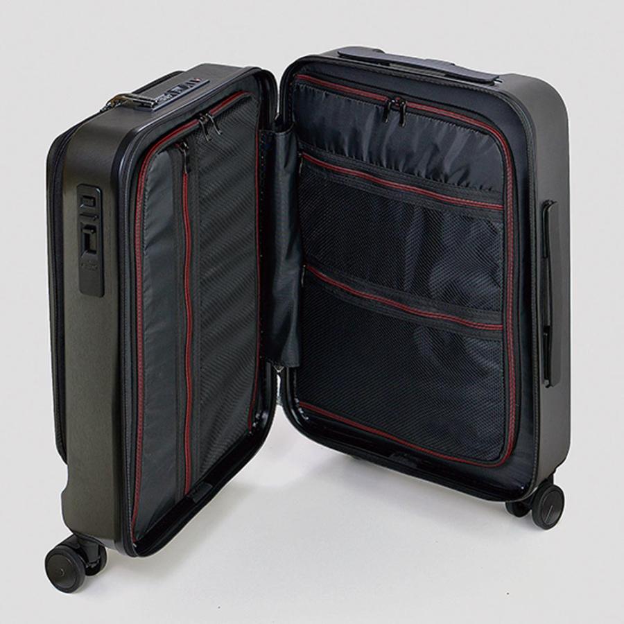 【ポイント10倍】BAGGEX バジェックス SILES サイレス キャリーケース 横型 スーツケース ファスナー フロントオープン 機内持ち込み 4輪 28L 46cm TSA 05-5210の画像