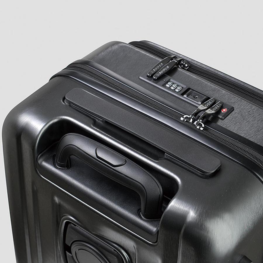 【ポイント10倍】BAGGEX バジェックス SILES サイレス キャリーケース 横型 スーツケース ファスナー フロントオープン 機内持ち込み 4輪 28L 46cm TSA 05-5210の画像