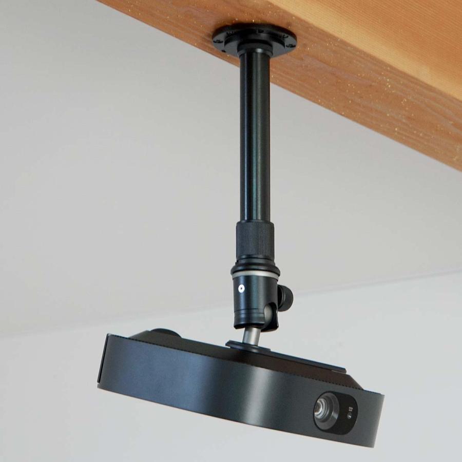 プロジェクター 天吊金具 壁付け対応 耐荷重3kg ブラック 伸縮シャフト