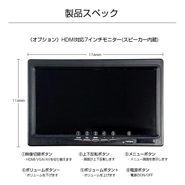ACE SECURITY SYSTEM 防犯カメラ 監視カメラ用【HDMI対応】7インチ液晶