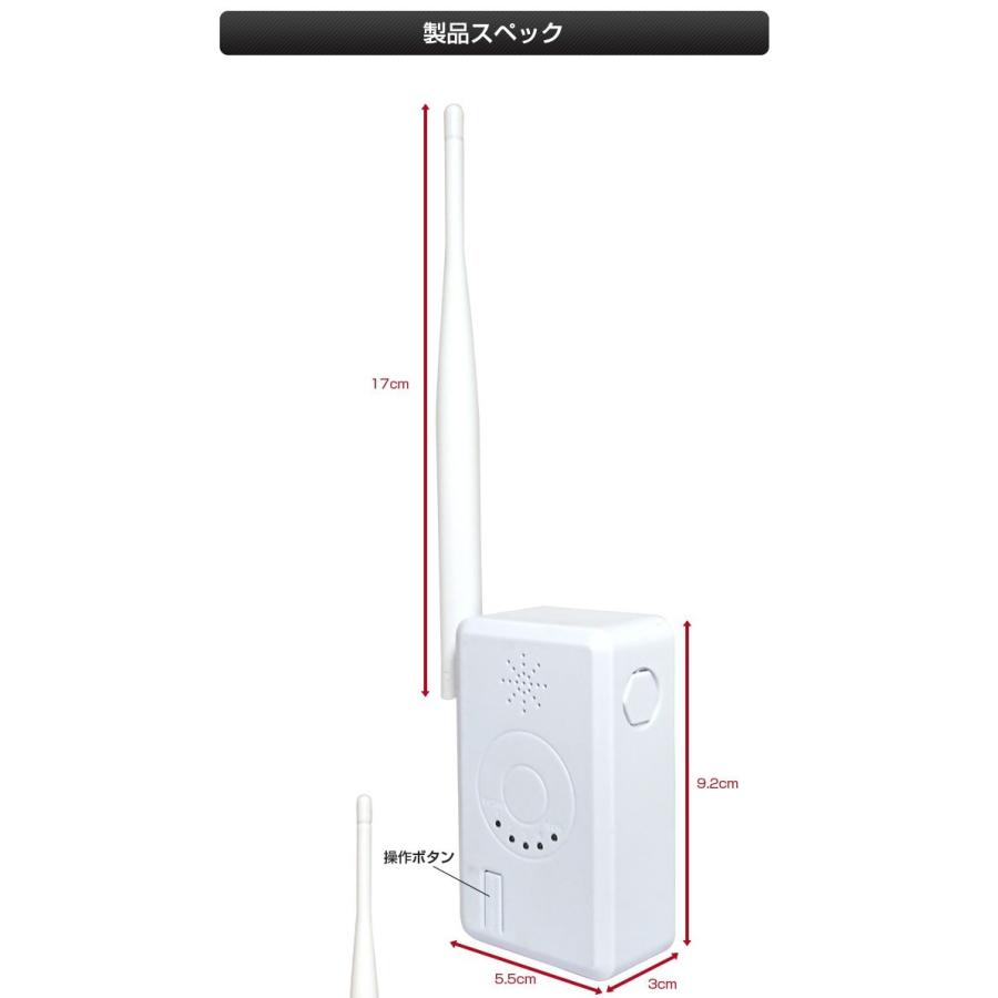 ACE SECURITY SYSTEM 無線NVR専用 ワイヤレス中継機 単品 追加用