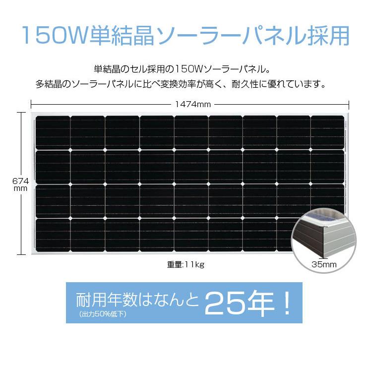 ACE POWER ソーラーパネル バッテリー 防犯カメラ 家庭用 150W