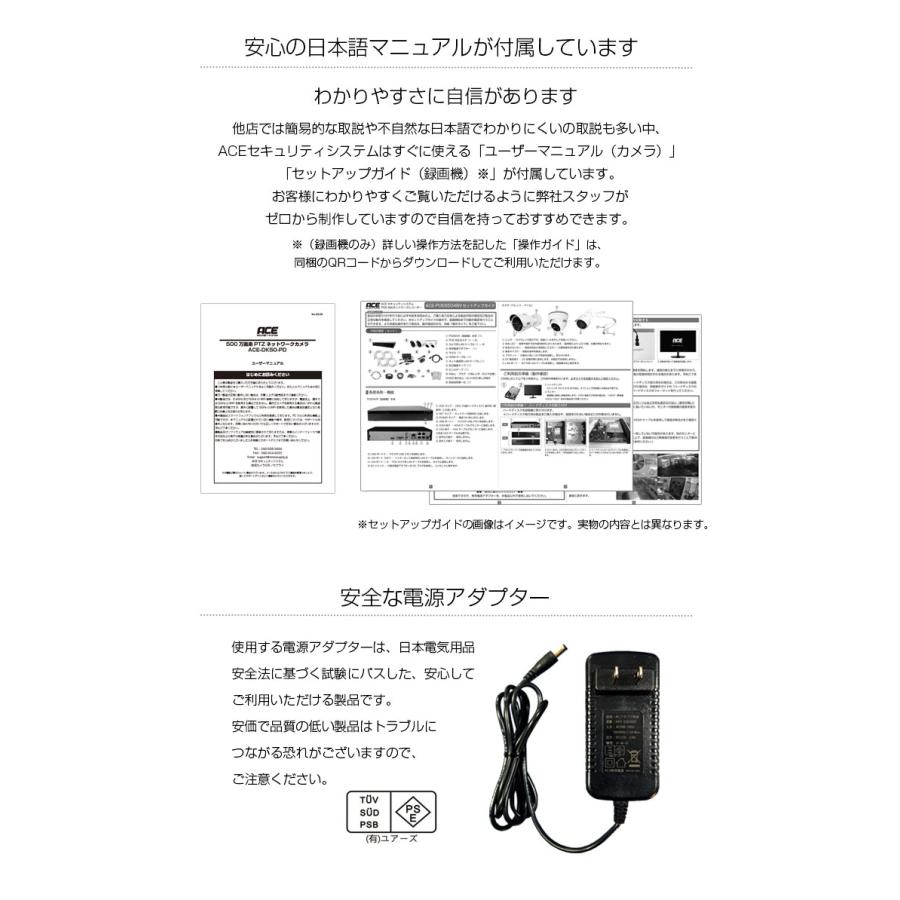 防犯カメラ セット 1-16台 ワイヤレス PTZ ドーム 屋外 wi-fi 光学ズーム 500万画素 家庭用 録画機 監視 無線 音声 マイク スピーカー | ACE SECURITY SYSTEM | 15
