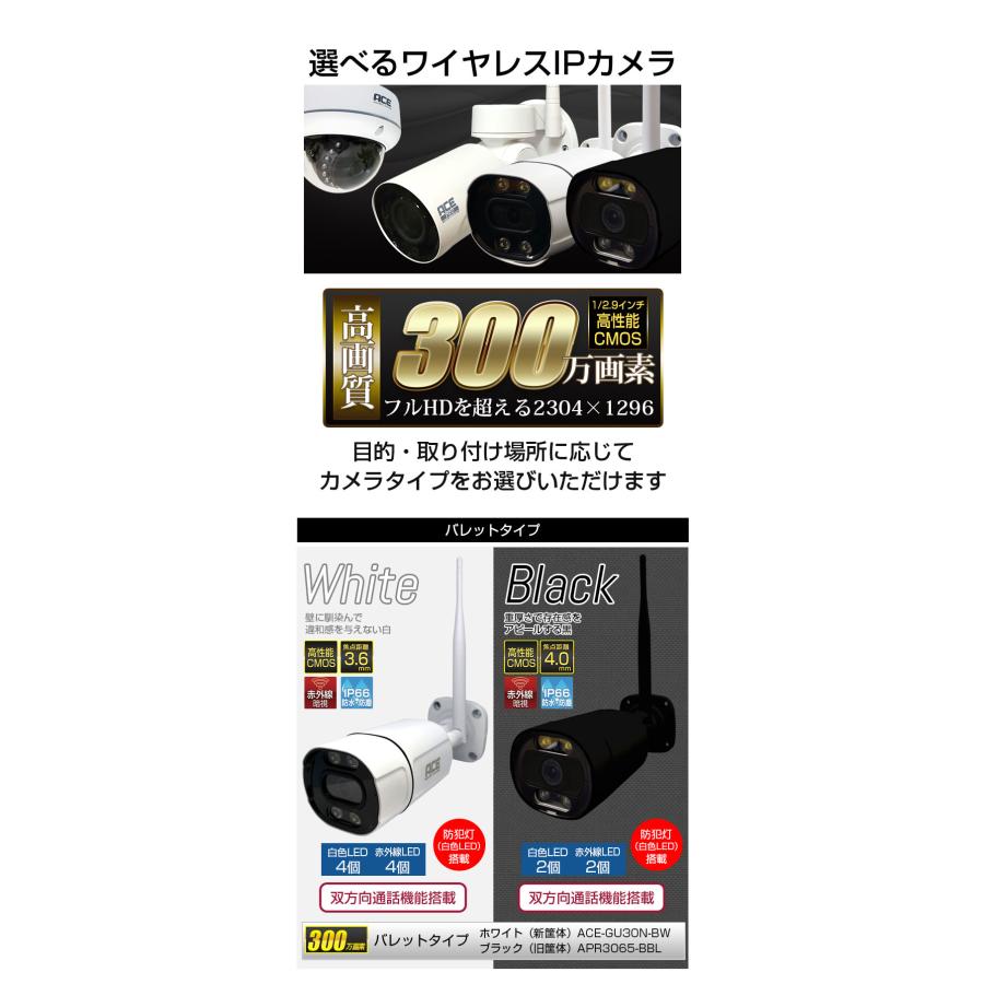 ACE SECURITY SYSTEM 防犯カメラ セット カメラ1台〜10台 屋外