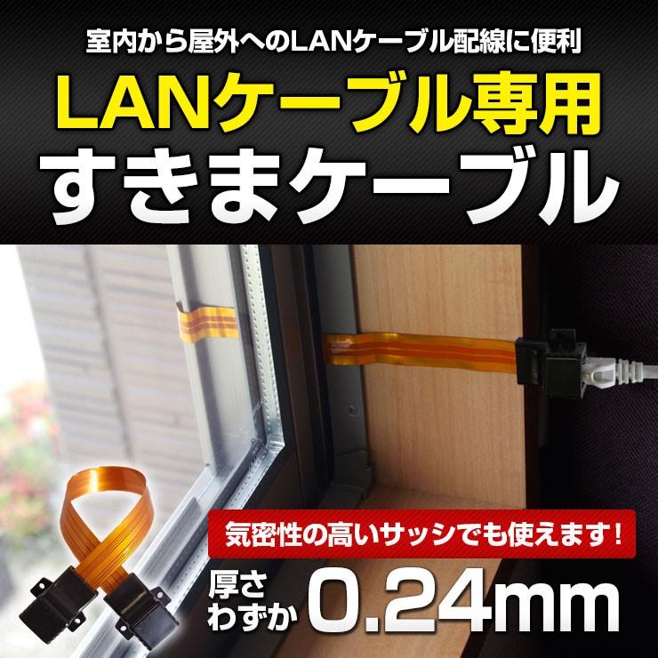 ACE SECURITY SYSTEM すきまケーブル LANケーブル 厚さ0.24mm フラット