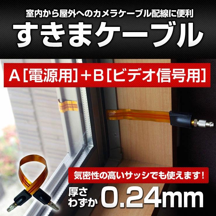 ACE SECURITY SYSTEM すきまケーブル 電源 ビデオ信号 隙間 厚さ 0.24