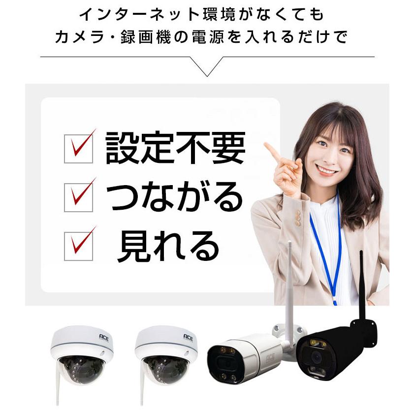 ACE SECURITY SYSTEM 防犯カメラ セット カメラ1台〜10台 屋外 ACE SECURITY SYSTEM 防犯カメラ セット カメラ1台〜10台 屋外