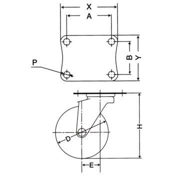 静電気防止キャスター 自在 ゴム車 ナンシン Stm 75vae 高品質の人気