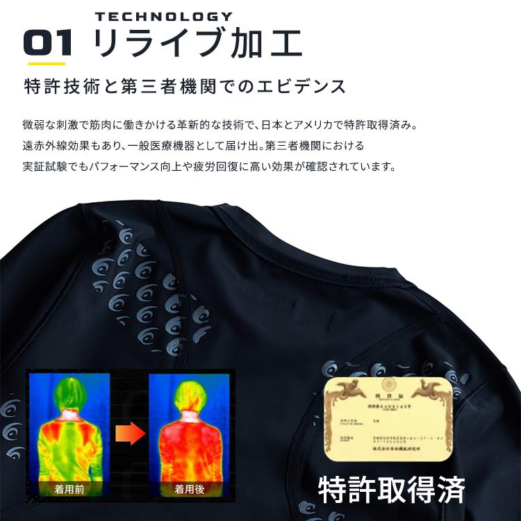 クーポンで500円OFF MIRAKIRU ロングスリーブ PRO Mサイズ Lサイズ LLサイズ リライブ加工 テーピング加工 パフォーマンス向上 一般医療機器 赤外線効果 |  | 03