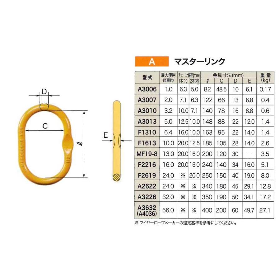 リフテック マスターリンク A3010 使用荷重3.2t : モノツール リフテック マスターリンク A3010 使用荷重3.2t : モノツール