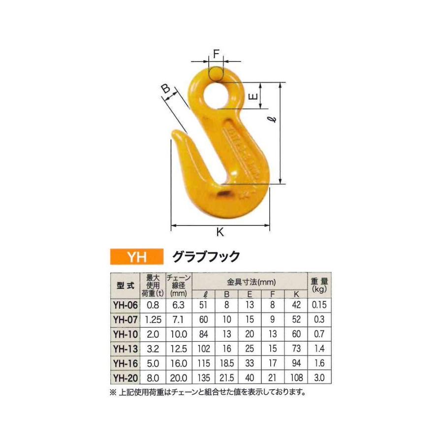 リフテック グラブフック YH-20 アイタイプ 使用荷重8.0t : モノ リフテック グラブフック YH-20 アイタイプ 使用荷重8.0t : モノ
