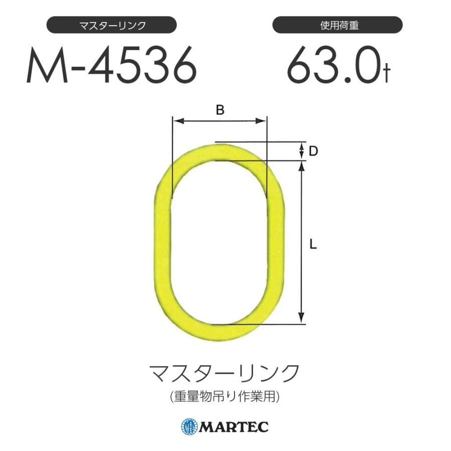 マーテック M4536 マスターリンク M-4536-10 使用荷重63.0t マーテック M4536 マスターリンク M-4536-10 使用荷重63.0t