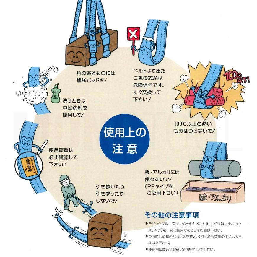 ブルースリング　3E　250x3（両端アイ）250mmx3m　ベルトスリング　in　JAPAN　made