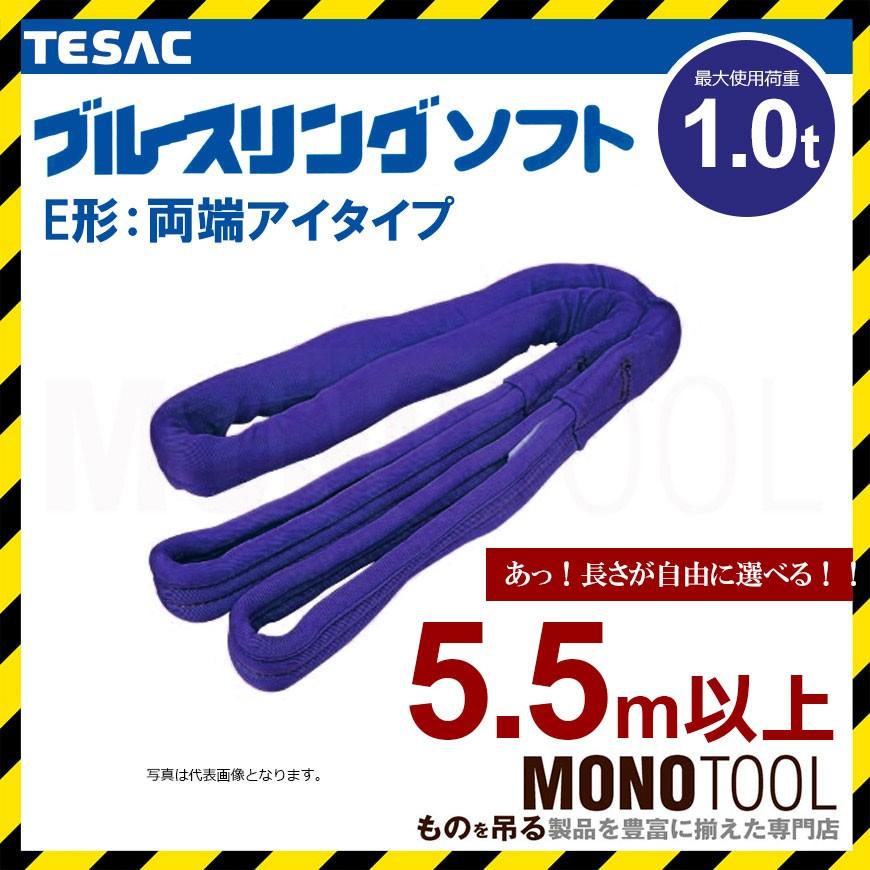 ブルースリング ソフト E型（両端アイ）1.0t × 5.5m以上 ベルトスリング made in JAPAN