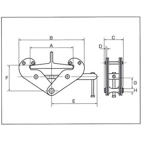3H スリーエッチ ビームクランプ BC3ton 使用荷重3000kg 適用 3H スリーエッチ ビームクランプ BC3ton 使用荷重3000kg 適用