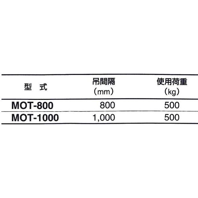 3H スリーエッチ 2本吊用天秤 MOT-1000 吊間隔1000mm 使用荷重 3H スリーエッチ 2本吊用天秤 MOT-1000 吊間隔1000mm 使用荷重
