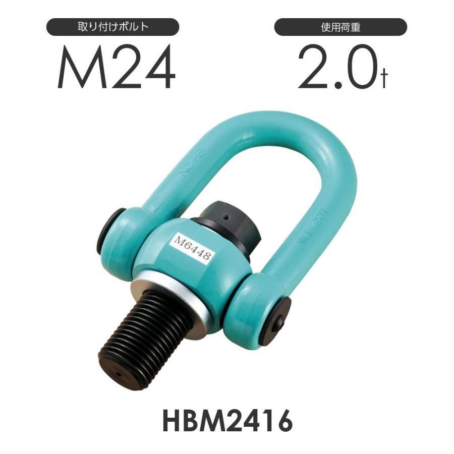 マルチアイボルト ハイブリッド HBM2416 使用荷重2.0ton 取付 マルチアイボルト ハイブリッド HBM2416 使用荷重2.0ton 取付
