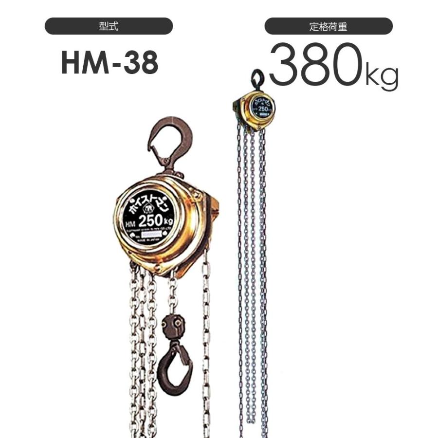 揚程長さのカスタムOK!! 象印 ホイストマン HM-38 定格荷重380kg 揚程長さのカスタムOK!! 象印 ホイストマン HM-38 定格荷重380kg