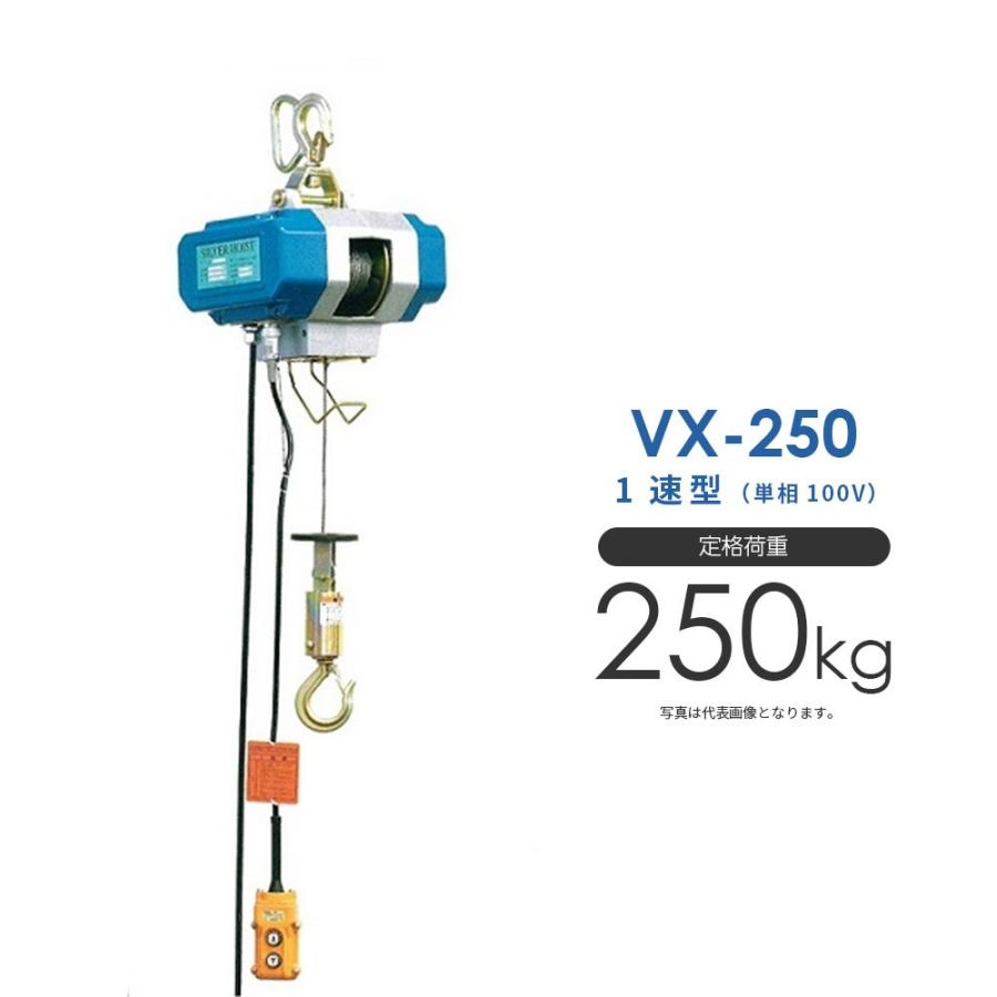 シルバーホイスト 電動 VX-250 単相100V 1速型 富士製作所 シルバーホイスト 電動 VX-250 単相100V 1速型 富士製作所