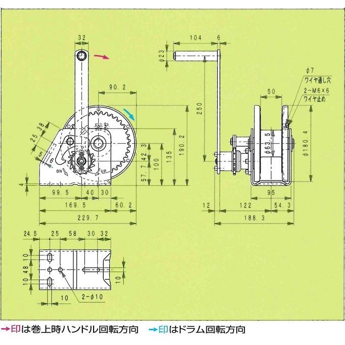 富士製作所 ハンディウインチ HD-300 定格荷重300kg : モノ 富士製作所 ハンディウインチ HD-300 定格荷重300kg : モノ