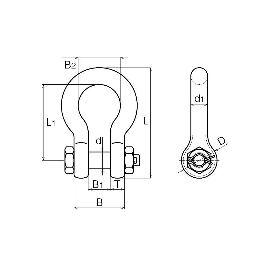 AK2124 ダルマシャックル サイズ28 ASANO : モノツール - 通販 AK2124 ダルマシャックル サイズ28 ASANO : モノツール - 通販