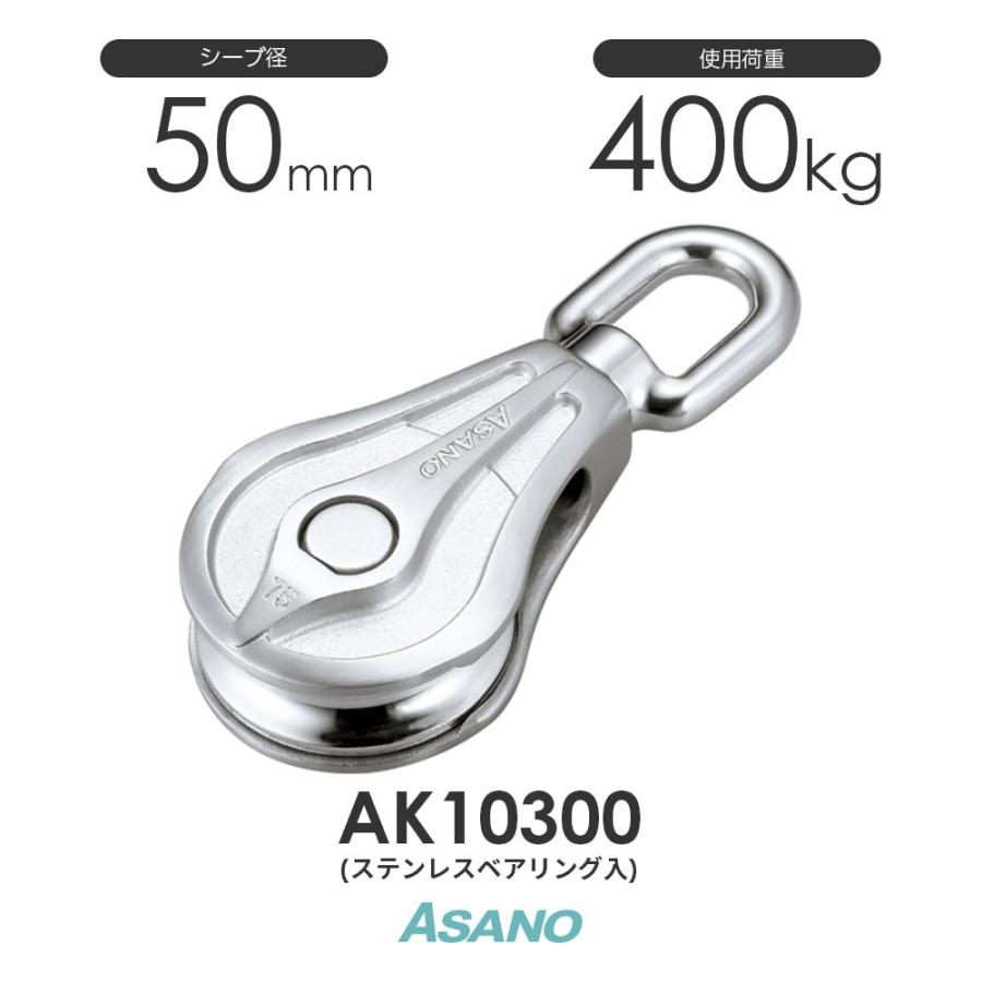 AK10300 AKブロックPB型(ステンレスベアリング入) 50mm ASANO AK10300 AKブロックPB型(ステンレスベアリング入) 50mm ASANO