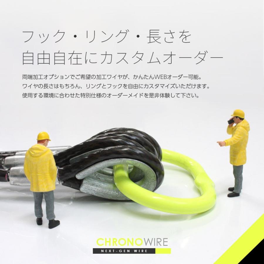 PVC被覆ワイヤ 2本吊り 6-8mm(6x24 JISメッキ) オーダーメイド PVC被覆ワイヤ 2本吊り 6-8mm(6x24 JISメッキ) オーダーメイド