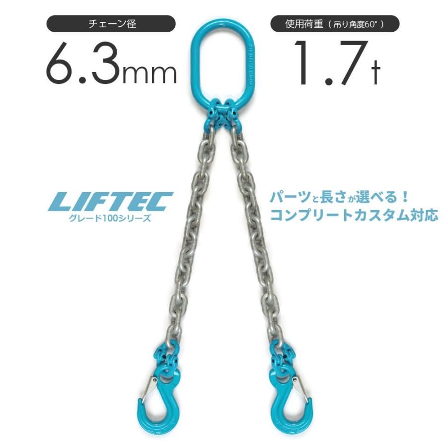 2本吊りチェーンスリング 特注WEBカスタム 使用荷重:1.7t φ6.3mm 2本吊りチェーンスリング 特注WEBカスタム 使用荷重:1.7t φ6.3mm