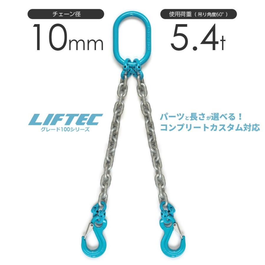 2本吊りチェーンスリング 特注WEBカスタム 使用荷重:5.4t φ10mm 2本吊りチェーンスリング 特注WEBカスタム 使用荷重:5.4t φ10mm