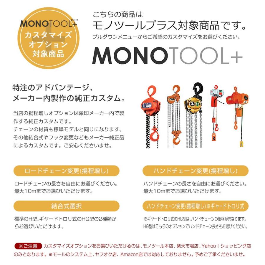 象印チェンブロック スーパー100 チェーンブロック H型 H 20 20t 標準揚程3 5m H 20035 H 200 モノツール 通販 Yahoo ショッピング