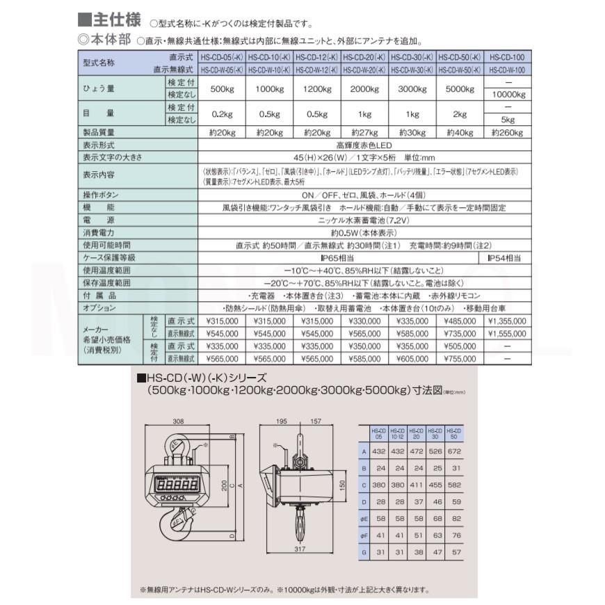 Kubota クボタ HS-CD ひょう量5000kg クレーンスケール フック Kubota クボタ HS-CD ひょう量5000kg クレーンスケール フック